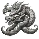 giant of Khmer naga tattoo intertwining tattoo design idea