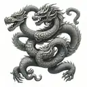 giant of Khmer naga tattoo intertwining tattoo design idea