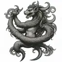 giant of Khmer naga tattoo intertwining tattoo design idea
