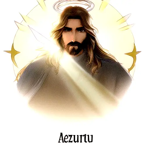 A realistic portrait of Jesus of Nazareth surrounded by a halo of sunlight tattoo design idea
