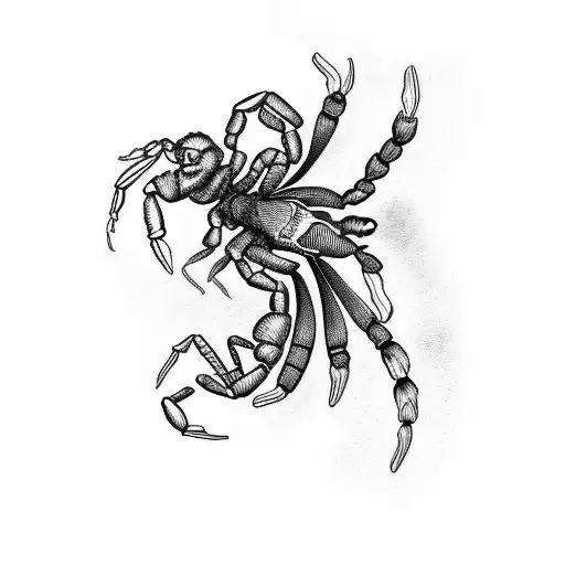 rose mix scorpion tattoo design idea