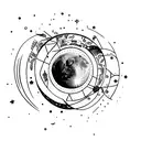 eclipse lunar  tattoo design idea