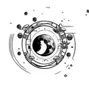 eclipse lunar  tattoo design idea