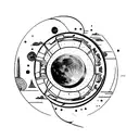 eclipse lunar  tattoo design idea