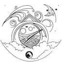 eclipse lunar  tattoo design idea