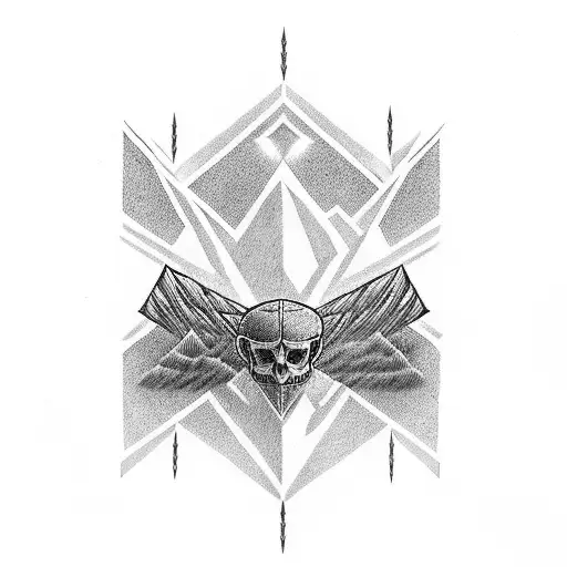 the twin peaks logo with "TP's" worked into it tattoo design idea