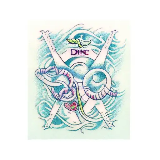 divine but di is normal letters but vine is a glass of vine connecterd to de letters  tattoo design idea