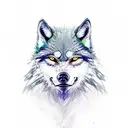 witcher and wolf tattoo design idea