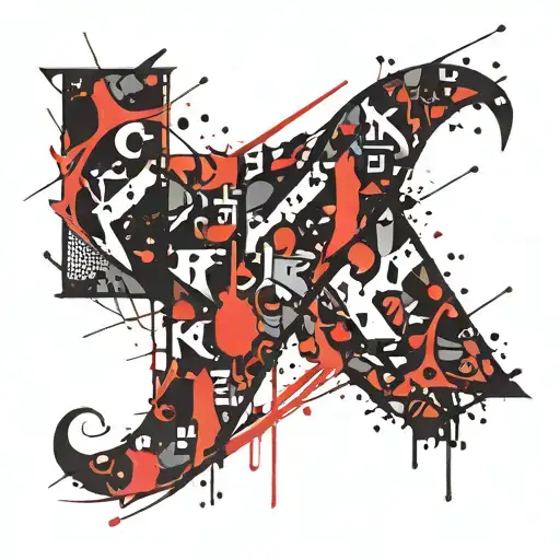 letter K letter tattoo design idea