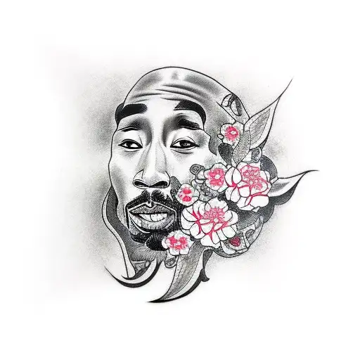 2pac tattoo design idea
