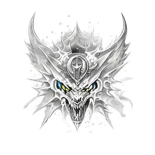 heroes III of might and magic tatoo of black dragons tattoo design idea