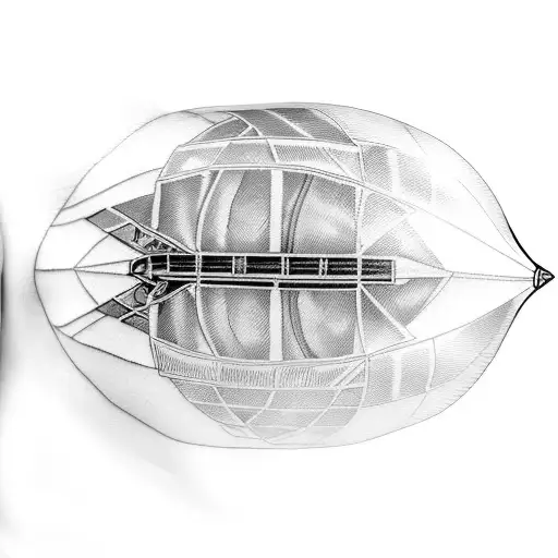 led zeppelin blimp tattoo design idea