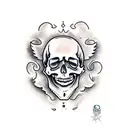 crying skull tattoo design idea