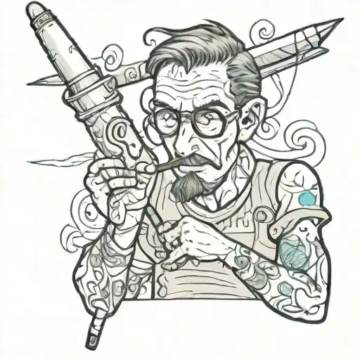 sean and a joint and love tattoo design idea