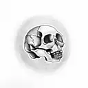 lips holding a skull tattoo design idea