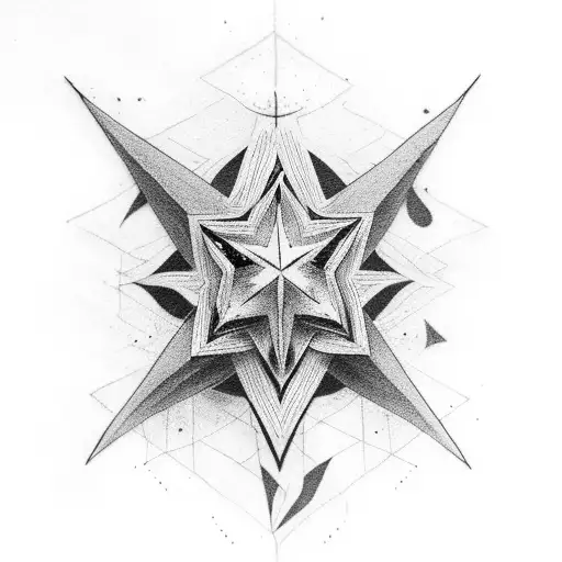 Star of Chaos black and red tattoo design idea