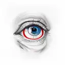 Gojo Satoru eye colored tattoo design idea