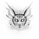 Gojo Satoru eye colored tattoo design idea