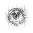 Gojo Satoru eye colored tattoo design idea