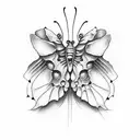 Butterfly Hamburger, Colla tattoo design idea