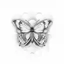 Butterfly Hamburger, Colla tattoo design idea