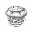 Butterfly Hamburger, Colla tattoo design idea