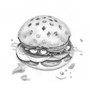 Butterfly Hamburger, Colla tattoo design idea