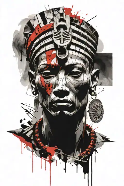 time I reincarnated pharaoh tattoo design idea