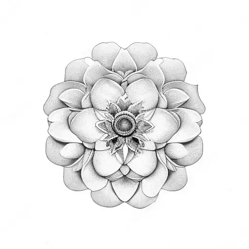 edelweiss flower tattoo design idea