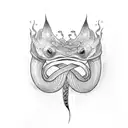 eel with a Neck tie  tattoo design idea