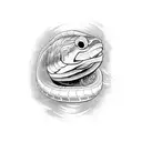 eel with a Neck tie  tattoo design idea