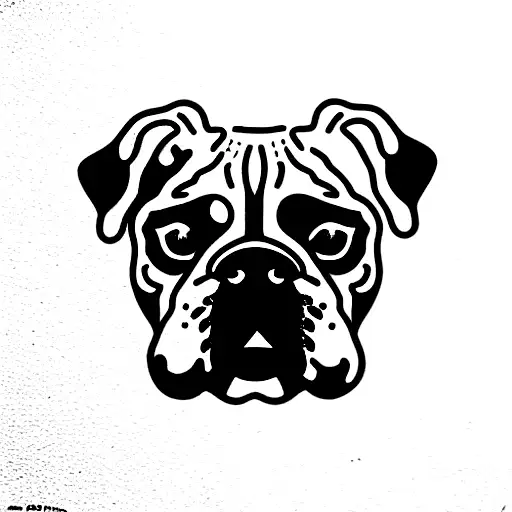 boxer bulldog mix tattoo design idea