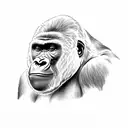 Gorilla death date: 13421 born:14433 tattoo design idea