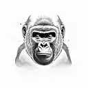 Gorilla death date: 13421 born:14433 tattoo design idea