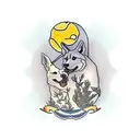 willow tree oranges dingo tattoo design idea