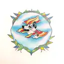 willow tree oranges dingo tattoo design idea