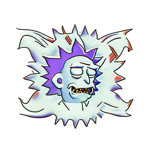 rick and morty tattoo design idea