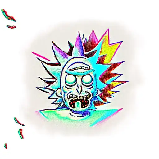 rick and morty tattoo design idea