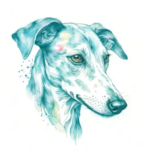 Whippet tattoo design idea