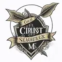 Create a tattoo with the phrase I can do all things through Christ who strengthens me in English with the lyrics of wod of war with an arrow tattoo design idea