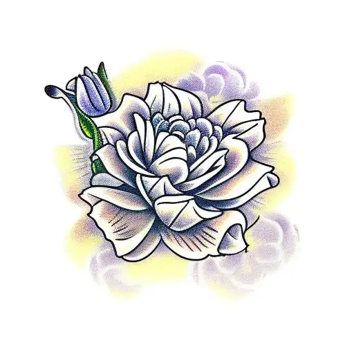 tulipan, girasol y orquidea tattoo design idea