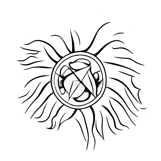 open coconut tattoo design idea