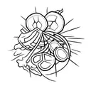 open coconut tattoo design idea