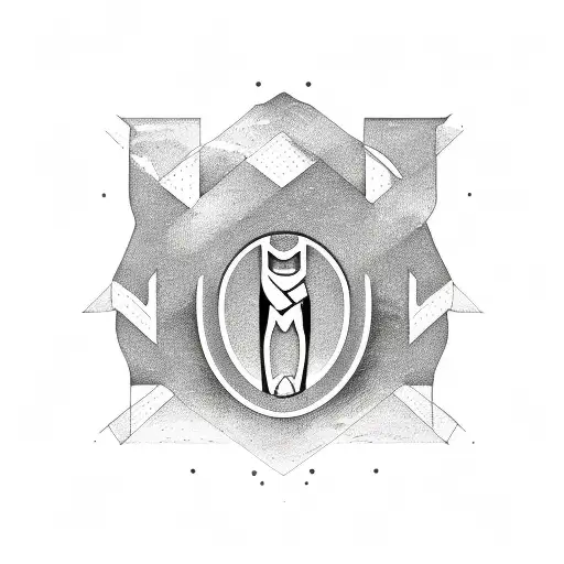  triathlete Ironman symbol tattoo design idea