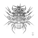 spiny lobster tattoo design idea