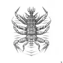 spiny lobster tattoo design idea