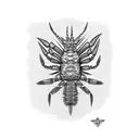 spiny lobster tattoo design idea