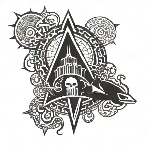 Stephen king hp lovecraft horror tattoo design idea