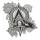 Stephen king hp lovecraft horror tattoo design idea