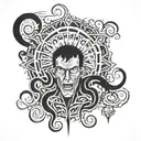 Stephen king hp lovecraft horror tattoo design idea
